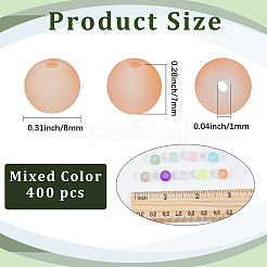 Transparent Frosted Glass Beads&nbsp;FGLA-PA0001-02C