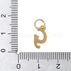 304ステンレススチールエナメルチャーム  丸カン付き  イオンプレーティング（ip）  ゴールドカラー  文字g  12.5x7x1mm  丸カン：6x0.8ミリ  4.5mm内径&nbsp;STAS-G353-01G-G
