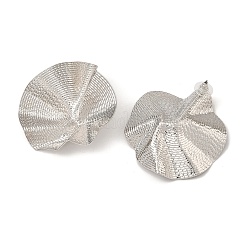 Lotus Leaf Iron Stud Earrings&nbsp;EJEW-L096-004P