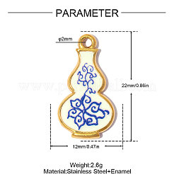 Printed 304 Stainless Steel with Enamel Pendants&nbsp;SA-OY002-98G