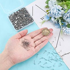 1000Pcs Tarnish Resistant 304 Stainless Steel Stud Earring Settings&nbsp;STAS-ME0001-50C