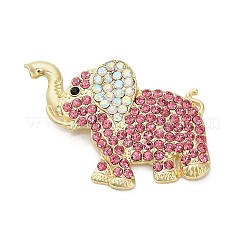 動物合金ラインストーンブローチ（洋服用）  象  33.5x41.5mm&nbsp;JEWB-C046-04C-LG