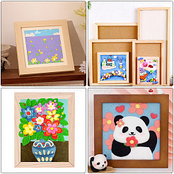 DIY Children Wood Decoration Clay Picture Frame&nbsp;WOOD-WH20008-07G