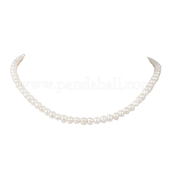Natural Cultured Freshwater Pearl Potato Beaded Nekclaces&nbsp;NJEW-JN05869