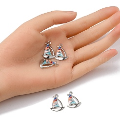 Alloy Enamel Pendant Rhinestone Settings&nbsp;ENAM-YW0002-34