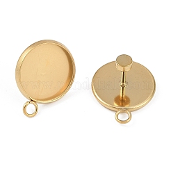 Ion Plating(IP) 304 Stainless Steel Stud Earring Finding&nbsp;STAS-Z084-08B-G