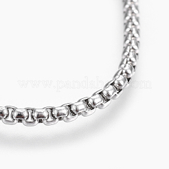 Tarnish Resistant 304 Stainless Steel Box Chain Bracelets&nbsp;BJEW-P239-01A