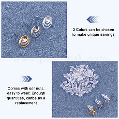 108Pcs 304 Stainless Steel Ear Stud Components&nbsp;STAS-UN0027-70