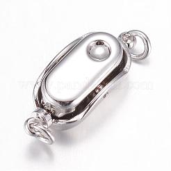 変色しにくい304ステンレススチール製のボックス留め具  ステンレス鋼色  20x8x7mm  穴：2.5mm  ピン：1.2mm&nbsp;STAS-G071-49P