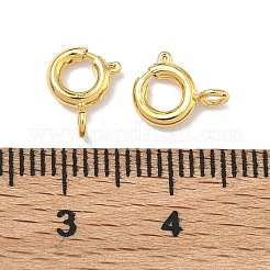 真鍮のスプリングリングの留め金  ゴールドカラー  ゴールドカラー  6x3.5mm  穴：1.6mm&nbsp;KK-G557-01A-G