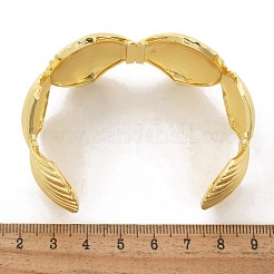 Brass Open Cuff Bangles for Women&nbsp;BJEW-M091-02G