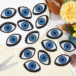 30Pcs Evil Eye Computerized Embroidery Cloth Iron on Patches&nbsp;PATC-GF0001-69