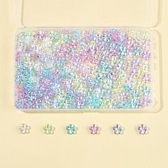 97.2g 6色透明アクリルビーズ  プラム  ABカラーメッキ  ミックスカラー  13.5x14.5x4.5mm  穴：1.8mm  16.2 G /カラー&nbsp;PACR-FS0001-07