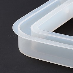 Diyの三角形の水を植える花瓶の机の装飾キット  ラックシリコンモールドを含む  アイアン製ねじ  ナット  ロッド  アクリルボトル  ガクセットリング  ホワイト  ラックモールド：160x234x25mm&nbsp;DIY-C055-09