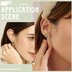 6Pairs 2 Styles Wood Stud Earrings&nbsp;EJEW-SC0001-67