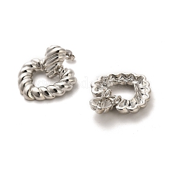 Heart Rack Plating Brass Dangle Stud Earrings&nbsp;EJEW-M240-09P