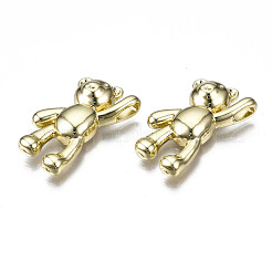 合金ペンダント  カドミウムフリー＆ニッケルフリー＆鉛フリー  クマ  ライトゴールド  26x17x5.5mm  穴：2x4mm&nbsp;X-PALLOY-Q436-008A-NR