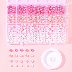 100Pcs 4 Colors Spray Painted ABS Plastic Imitation Pearl Beads&nbsp;OACR-FS0002-09A