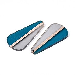Transparent Resin & Wood Pendants&nbsp;RESI-T057-54A