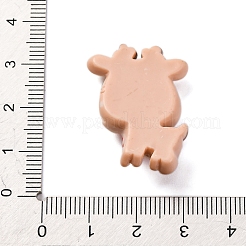 クリスマスシリーズ 不透明樹脂カボション  エルク  30.5x22x8.5mm&nbsp;RESI-Q010-02D