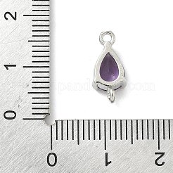 Brass Pave Cubic Zirconia Connector Charms&nbsp;KK-Z120-31P-05