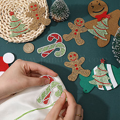 6Pcs 3 Styles Christmas Theme Resin Hotfix Rhinestone&nbsp;PATC-CA0001-16