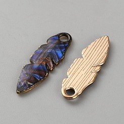 亜鉛合金チャーム  葉  藤紫色  27.5x9x2mm  穴：2.8mm&nbsp;FIND-CJC0816-021G-05