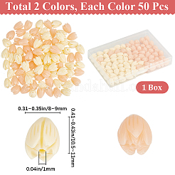 100Pcs 2 Colors Dyed Synthetic Coral Beads&nbsp;CORA-SP0001-02A