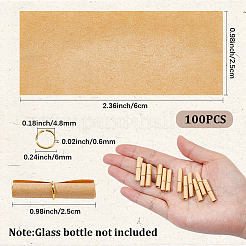 メモ用紙  メッセージスクロール  ウィッシュボトルアクセサリー用  60x25mm  100個/セット&nbsp;AJEW-CP0012-39B