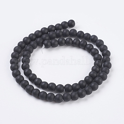 Black Stone Beads Strands&nbsp;G-G508-7
