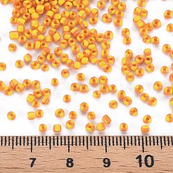 12/0 ガラスシードビーズ  不透明色  レッドオレンジ  2mm  穴：0.8mm&nbsp;SEED-R001-8