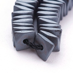 非磁性合成ヘマタイトビーズ連売り  艶消し  四角い石ビーズ  原色  4x4x1mm  穴：1mm  約408~410個/連  16.7インチ（40.9cm）&nbsp;G-E431-05