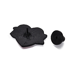 ハートのエナメルピン  バックパックの服のための焼き付け塗装合金ブローチ  レッド  20.5x27.5mm&nbsp;JEWB-N001-24B