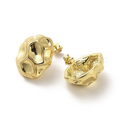 Honeycomb Rack Plating Brass Stud Earrings&nbsp;EJEW-M240-04G