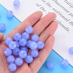 模造ゼリーアクリルビーズ  多面カット  ラウンド  ミディアムスレートブルー  12x11.5mm  穴：1.8mm  約560個/500g&nbsp;MACR-S373-97B-E01