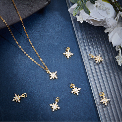12Pcs Brass Micro Pave Cubic Zirconia Charms&nbsp;KK-BBC0017-05