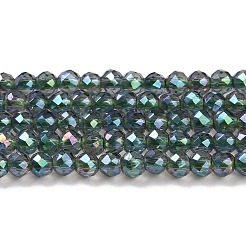 Electroplate Transparent Glass Beads Strands&nbsp;GLAA-H021-01B-FR01
