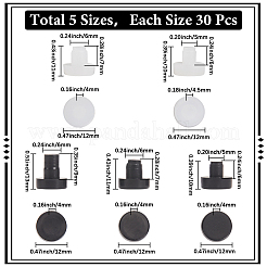150Pcs 5 Styles PVC Plastic Non-slip Furniture Pads&nbsp;FIND-GF0007-83