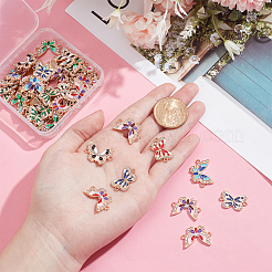 60Pcs 10 Styles Alloy Enamel Connector Charms&nbsp;ENAM-HY0001-25