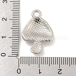 合金エナメルチャーム  きのこチャーム  銀  24x16x4mm  穴：2.5mm&nbsp;ENAM-R148-01P