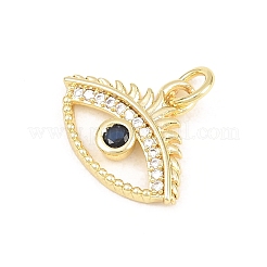 Brass Micro Pave Cubic Zirconia Pendants&nbsp;KK-F938-37G-02