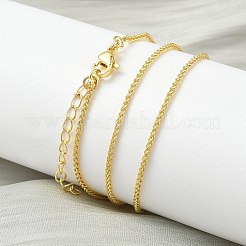 1.5MM Brass Wheat Chain Necklaces for Women&nbsp;NJEW-K271-14G