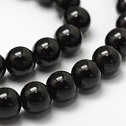 Natural Black Onyx Beads Strands&nbsp;G-N0309-23-8mm