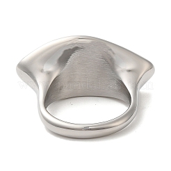 304ステンレススチール指輪  楕円形  ステンレス鋼色  内径：18mm&nbsp;RJEW-C108-01P