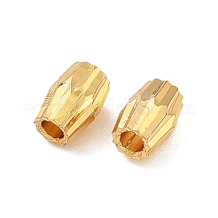 真鍮ビーズ  バレル  長持ちメッキ  ラックめっき  鉛フリー＆カドミウムフリー  24KGP本金メッキ  5.5x4mm  穴：1.8mm&nbsp;KK-H532-02A-G