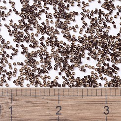 MIYUKIデリカビーズ  シリンダー  日本製シードビーズ  11/0  （db1393)ダークトパーズライニングアンバー  1.3x1.6mm  穴：0.8mm  約10000個/袋  50 G /袋&nbsp;SEED-X0054-DB1393