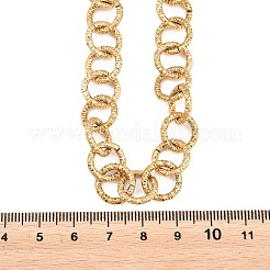 12MM 304 Stainless Steel Textured Ring Link Chain Necklaces for Women&nbsp;NJEW-Z115-11G