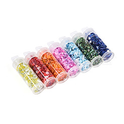7 ボトル DIY ガラス シード ビーズ セット  混合図形  混合スタイル  ミックスカラー  1~25.5x1.5~5mm  穴：0.6~1.5mm  容量：10ml（0.34fl.oz）&nbsp;DIY-N006-02D