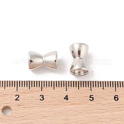 CCBプラスチックビーズ  砂時計形  プラチナ  12x8mm  穴：1.8mm&nbsp;CCB-N006-51P