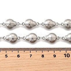 304ステンレススチール製てんとう虫リンクチェーンネックレス（女性・男性用）  ステンレス鋼色  15.71インチ（39.9cm）&nbsp;NJEW-K249-21A-P